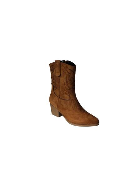 Yaz Kış Ayakkabı أحذية رعاة البقر النسائية من YAZKIŞ باللون الأسود والبني الف...