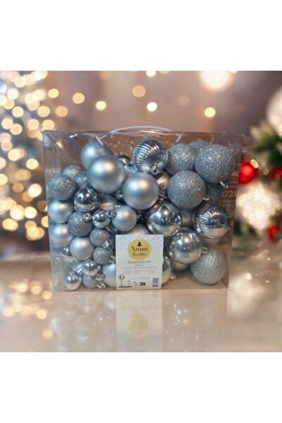 OEM Set of 100 Silver Christmas Tree Baubles