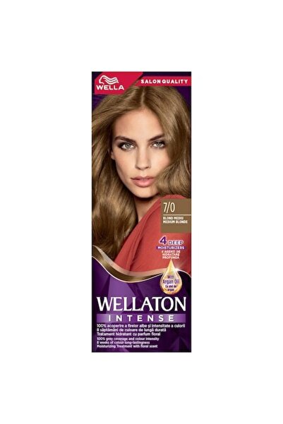 Wella Vopsea de păr permanentă Wellaton blond mediu 7/0, 110 ml