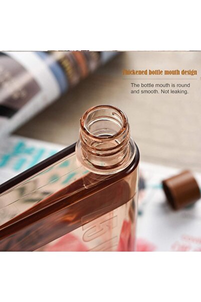 Alcoach Reusable Slim Flat Water Bottle 420ml (Coffee Color)