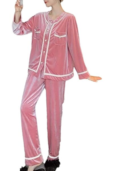 Margoun Women Winter Velvet Pajama Set MG16