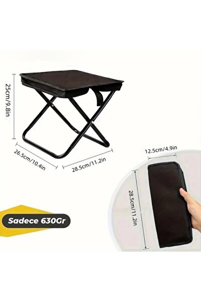 Northopia Flip Katlanır Kamp Taburesi Siyah