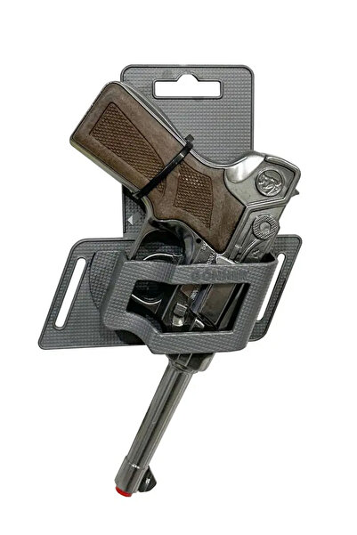 Gonher Pistol de jucarie cu capse - Pistol politie metalic, 8 capse, 21 cm
