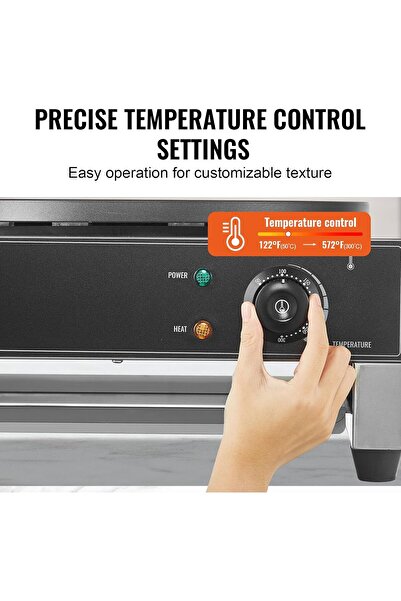 Five Stars VEVOR Electric Crepe Maker, 16-Inch Commercial Crepe Machine, 1700W