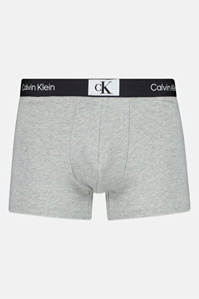 Calvin Klein بوكسر رجالي بشعار العلامة التجارية، رمادي فاتح