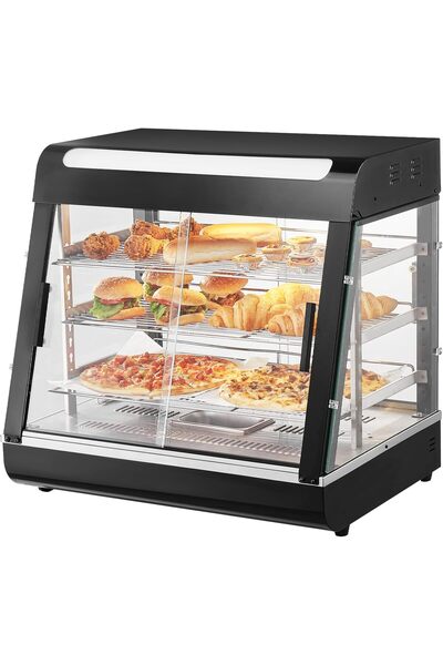Five Stars VEVOR 3-Tier Commercial Food Warmer Display, 1200W, 111L, 86–185°F
