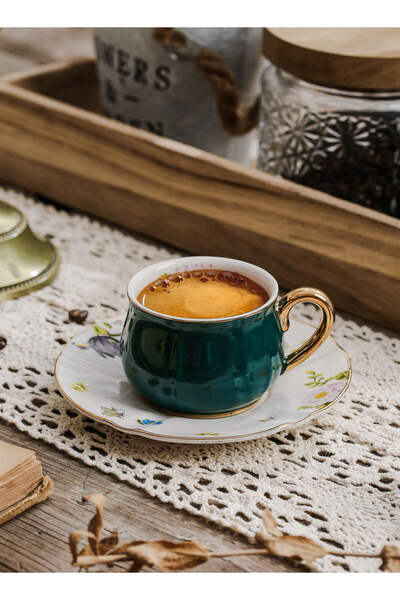 Shuer Ceramic Coffee cup, Espresso cup,Arabic coffee cup,Turkish coffee cup, Cup and Saucer Set 100ML