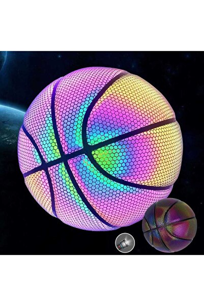Timebox Minge de baschet reflectorizantă, PU, ​​4 straturi, aderență și elast...