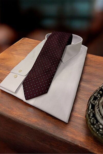 Sarar Microfiber Textured 8 cm Burgundy Tie