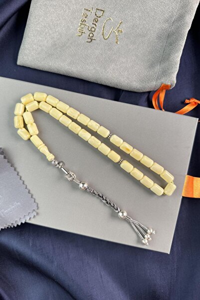 dergah tesbih Capsule Model Silver Mesh Design Drop Amber Prayer Beads (Amber), (Amber Drop Prayer Beads)