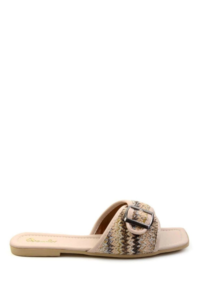ZENGEZUR MALL Lvsqvr R Beige Skin Slippers (113007) (Size: 36)
