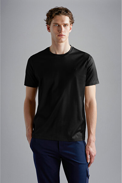 PAUL&SHARK MEN'S KNITTED T-SHIRT C.WCOTTON