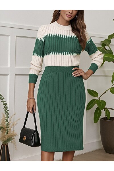 Vanceti Set de fuste tricotaje cu mânecă lungă pentru femei