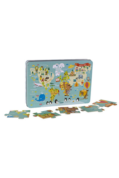 Apli Kids Puzzle XL cu hartă a lumii, 24 piese, 24 x 48 cm, +3 ani