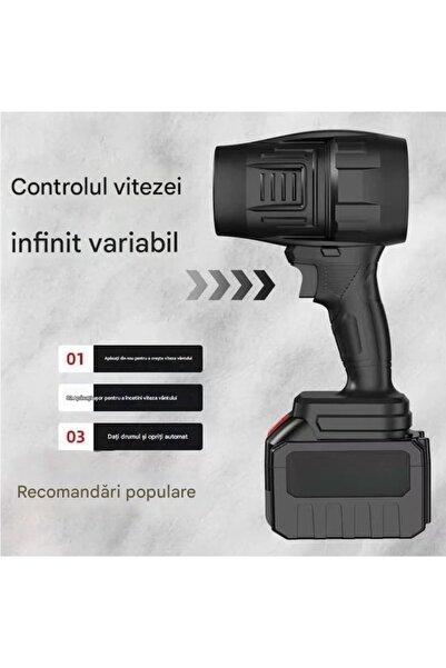 arvada AeroFlux Portable Blower, 40000 RPM, 2000kW, Black, with 2 Lithium Batteries