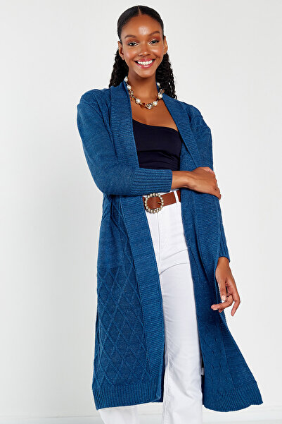 Hopoi Women's Baklava Pattern Midi Cardigan