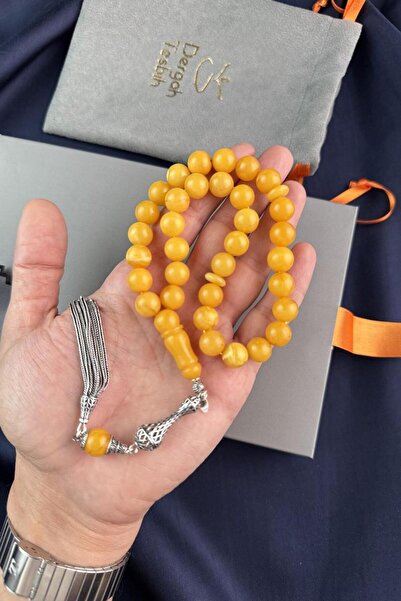 dergah tesbih Russian Kaliningrad Amber Silver Design Prayer Beads (Amber), (Drop Amber Prayer Beads)