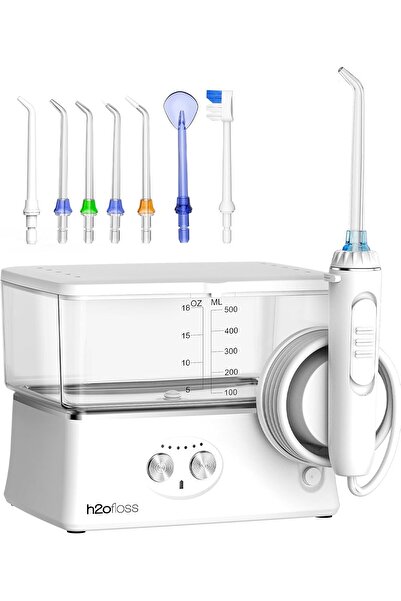 h2ofloss Water Dental Flosser Teeth,6 Modes Upgrade Portable Cordless Oral Irrigator,570ML