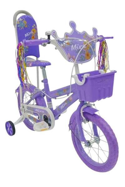 Toybox دراجة أطفال مقاس ١٢ بوصة للبنات مع عجلات تدريب وسلة (من عمر ٣ إلى ٤ سن...