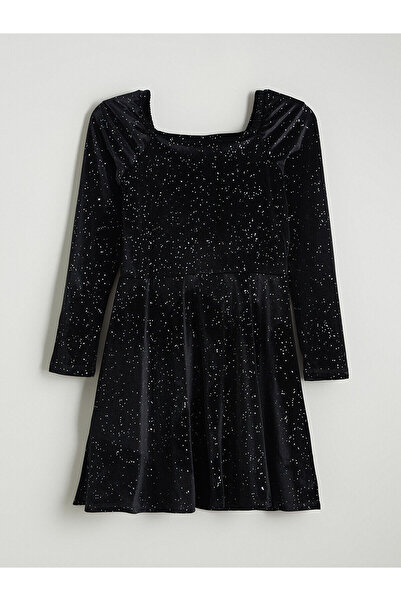 LC Waikiki decolteu pătrat Rochie pentru fetiță din catifea