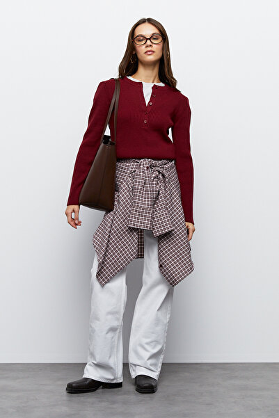 urban focus Half Placket Crew Neck Sweater