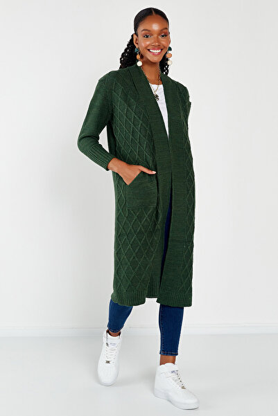 Hopoi Women's Baklava Pattern Midi Cardigan