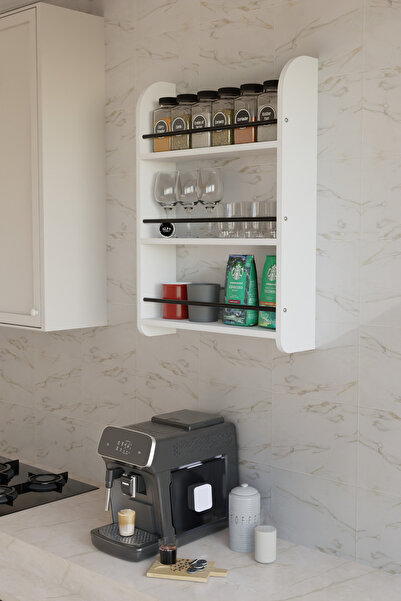 alpaevmobilya Duvar Tipi Mutfak Düzenleyici Raf | Baharat, Bardak, Fincan ve ...