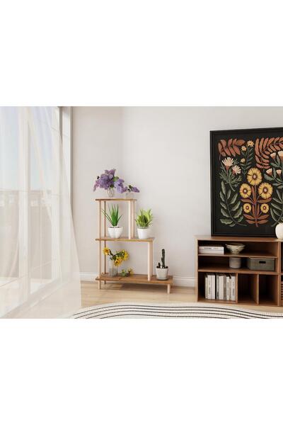 Masif Market Yaren Çiçeklik Asklık-Saksılık Standı Amalfi-Beyaz Renk