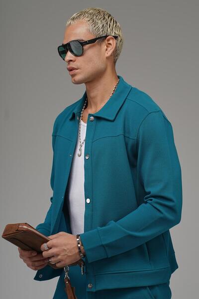 king brich Regular Fit Snap Closure Jacket Pants Bottom Top Set