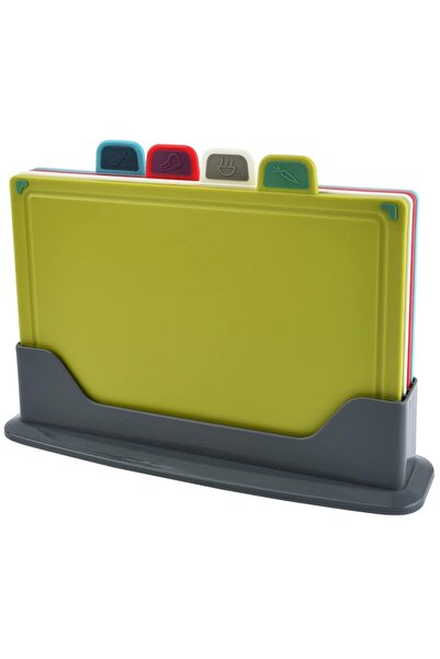 Arabest طقم لوح تقطيع مكون من 4 قطع مع حامل تصريف ومقبض سهل الإمساك، للحوم وا...