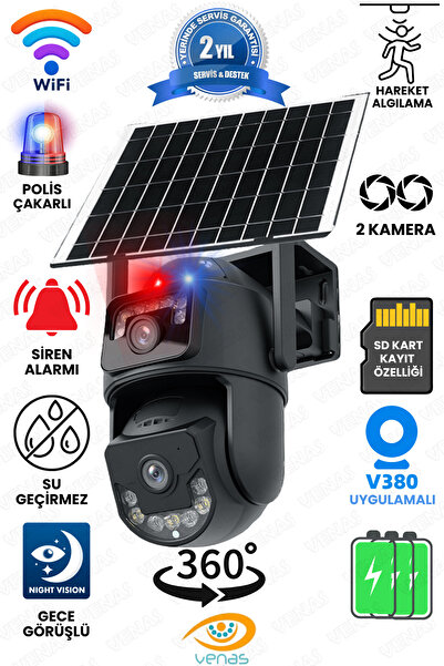 Venas Wifi Solar Kablosuz Güvenlik Kamerası