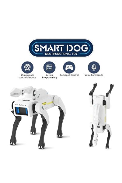 iUni 8008 Câine robot inteligent cu clește de prindere, telecomandă, comenzi vocale, programabil