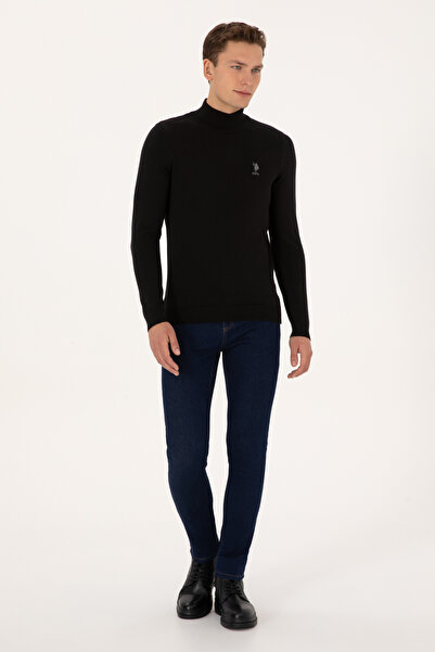 U.S. Polo Assn. Men's Black Basic Sweater 50307783-Vr046