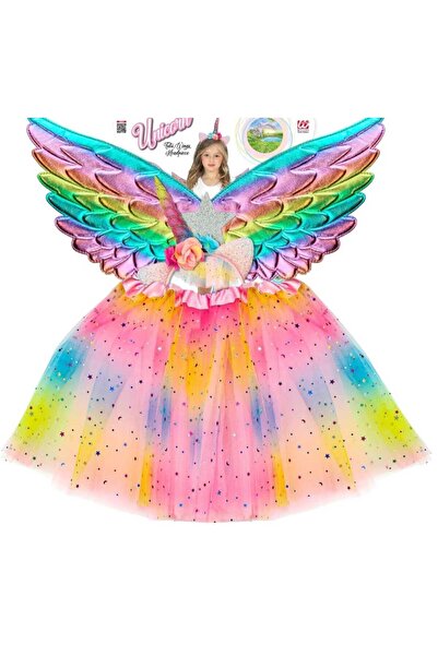DEME Unicorn Set Headband, Wings and Skirt, 3 pieces
