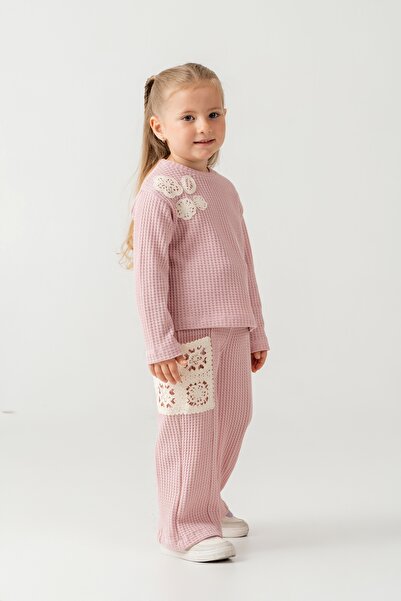 Harika KIDS Σετ Αθλητική Φόρμα Κοριτσίστικη Δαντελένια καμπάνα