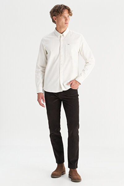 WRANGLER Βαμβακερό παντελόνι Texas εφαρμοστό Slim Fit Stretch Velvet με τσέπες