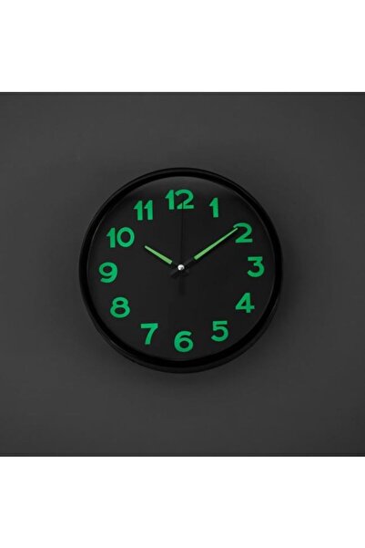 OEM Decorative Black Wall Clock Glow in the Dark Ø20cm Refined Style For Your Home