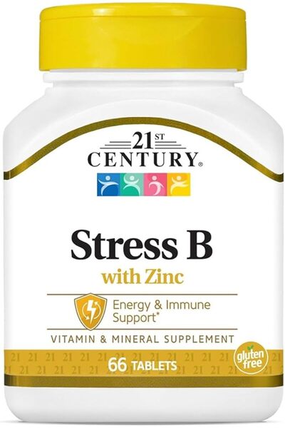 21st Century Stress B with Zinc, Energy & Immune Support, 66 Tablets