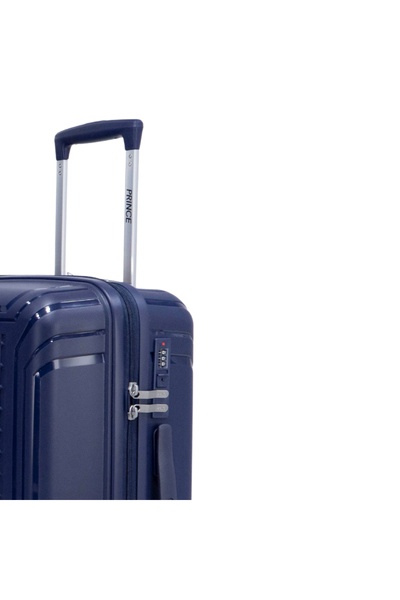 Prince Travelling Prince Pro High-Grade PP 8-Wheel Cavaro XL 3-Pc Luggage Set (21”+25”+29”) – Navy Blue, Durable
