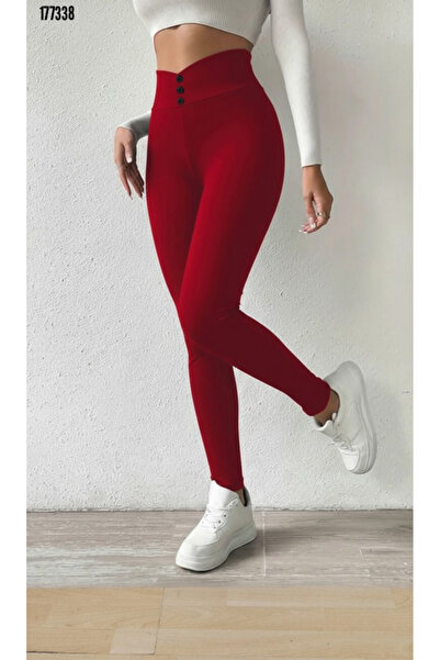 moda wanilia Women's Front Buttoned High Waist Diving Leggings – Sports & Casual Combination