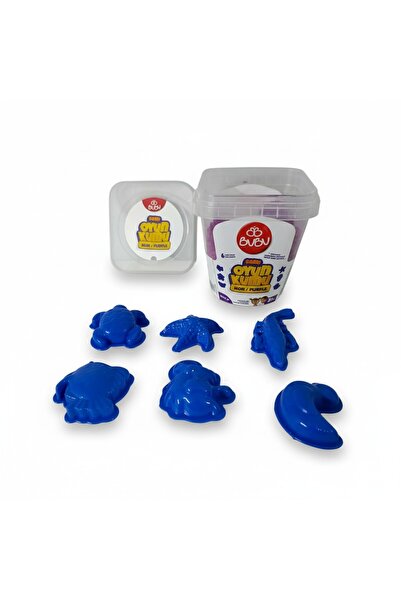 Bubu رمل اللعب الأرجواني 500 جرام 6 قطع مصبوبة