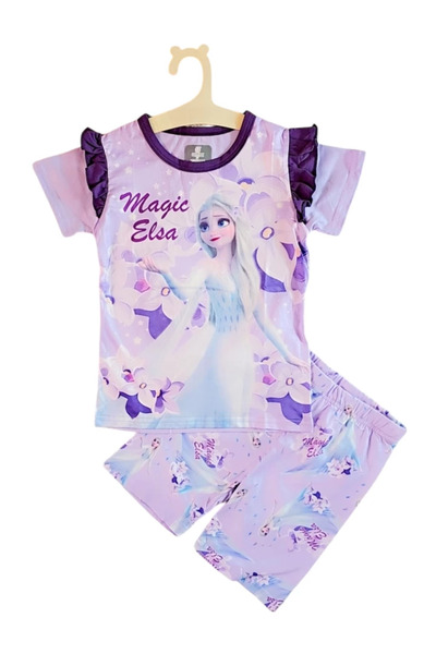 1way Disney Elsa print children's pajamas