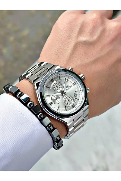 Bentini Men's Wrist Watch – Functional, Steel Band, Waterproof, 2-Year Warranty