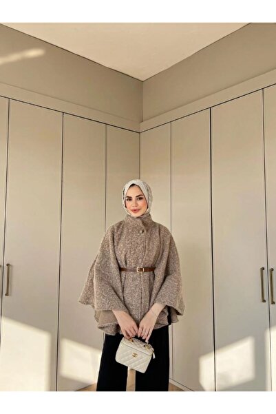 Thebomb JESİKA Kemerli Kaşe Panço