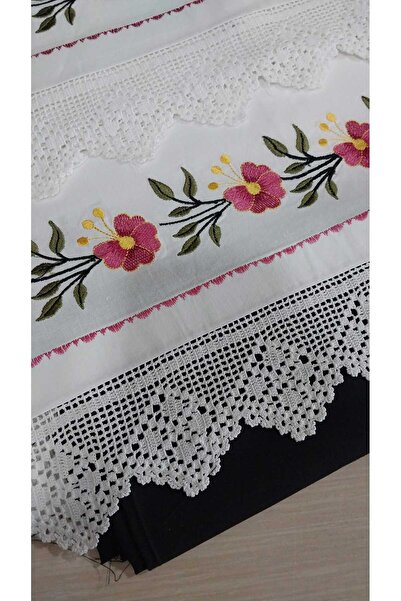 Papatyam 2 Pillows/70*45/ Knitted from Cotton Yarn with Lace/Machine Work/Vintage/Dowry