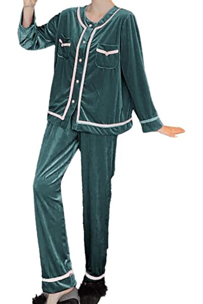 Margoun Women Winter Velvet Pajama Set MG16