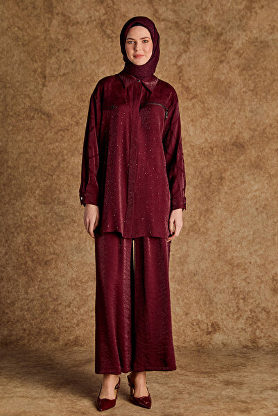 Setrms Desenli İlik Düğme Kapamalı Tunik