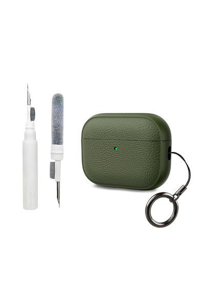 Yelajoy For AirPods Pro 3 Case 2025,Tree Texture Soft TPU Airpods Case,with Hand Strap Cleaner Pen,Green