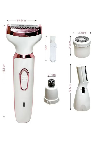 Generic Women's Electric Hair Remover Bikini Trimmer, 4-in-1 Cordless Shaver