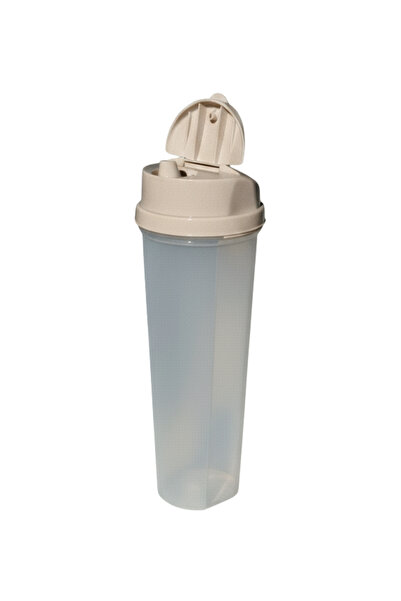 ELDİPA 1 Liter Liquid Oil Container Bpa-Free Colorful Lid Transparent Liquid Oil Container / Sauce Container with Measurement Scale